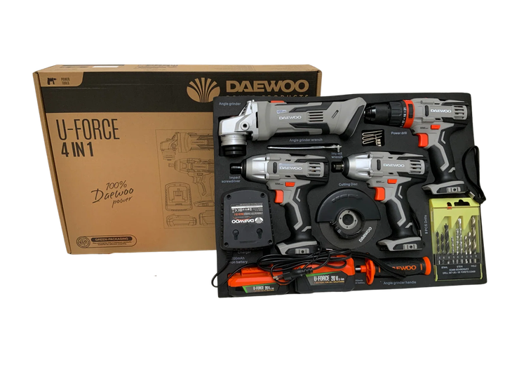 Набір акумуляторних інструментів для автосервісу Daewoo Power-Tool Set 4 в 1 - зображення 6