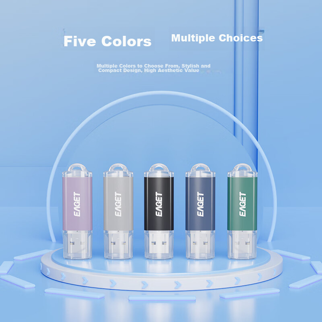 Флеш-накопичувач EAGET 4 ГБ USB 2.0, невеликий USB-накопичувач для участі в торгах та тендерах, міні-металева версія, універсальний USB-накопичувач для автомобільного комп'ютера, телефону, офісу, навчання, етикетки для документів для торгів, 10 штук/короб - зображення 3