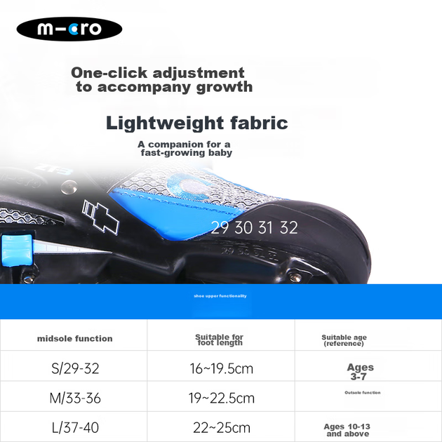 Детские роликовые коньки Micro Migu Co-Branded COSMOID для мальчиков и девочек, для прямого катания, с жестким корпусом, начального уровня, в синей упаковке JOY, размер L. - Фото 6 Детские роликовые коньки Micro Migu Co-Branded COSMOID для мальчиков и девочек, для прямого катания, с жестким корпусом, начального уровня, в синей упаковке JOY, размер L. - изображение 6