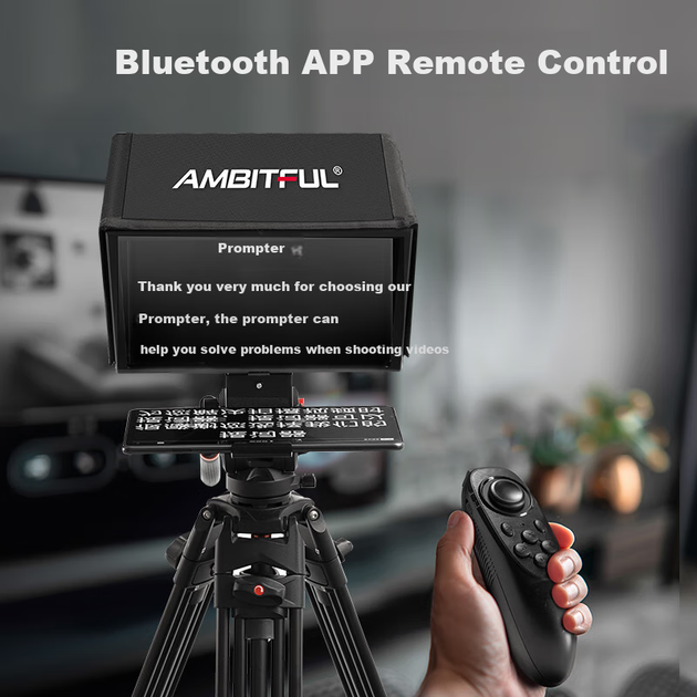 AMBITFUL T14Pro — портативний телесуфлер із великим екраном, сумісний із телефоном, планшетом, дзеркальною й бездзеркальною камерами, з функцією відеозапису, зображення субліктів, прямої трансляції та функцією фіксації помилок під час інтерв'ю. - Фото 7 AMBITFUL T14Pro — портативний телесуфлер із великим екраном, сумісний із телефоном, планшетом, дзеркальною й бездзеркальною камерами, з функцією відеозапису, зображення субліктів, прямої трансляції та функцією фіксації помилок під час інтерв'ю. - зображення 7