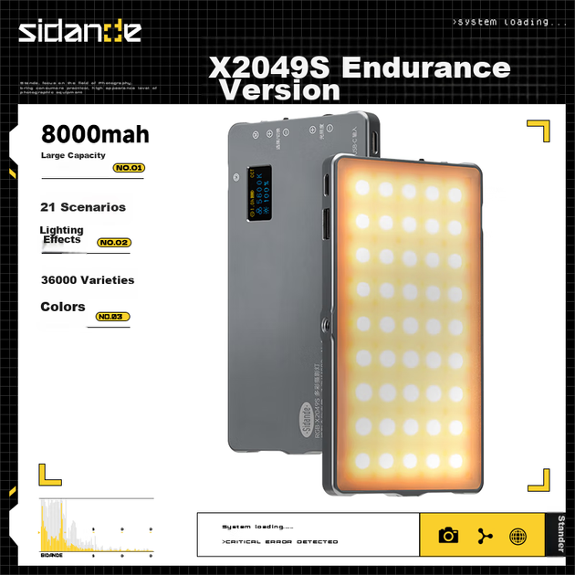 Заповнююче світло Sidande X2049S+Link, ручне заповнююче світло для фотографії, кишенькове світлодіодне освітлення, повнокольорове портативне RGB-заповнююче світло для камери, світло для фото- та відеозйомки для екскурсій по магазинах та зйомки на свіжому - зображення 12