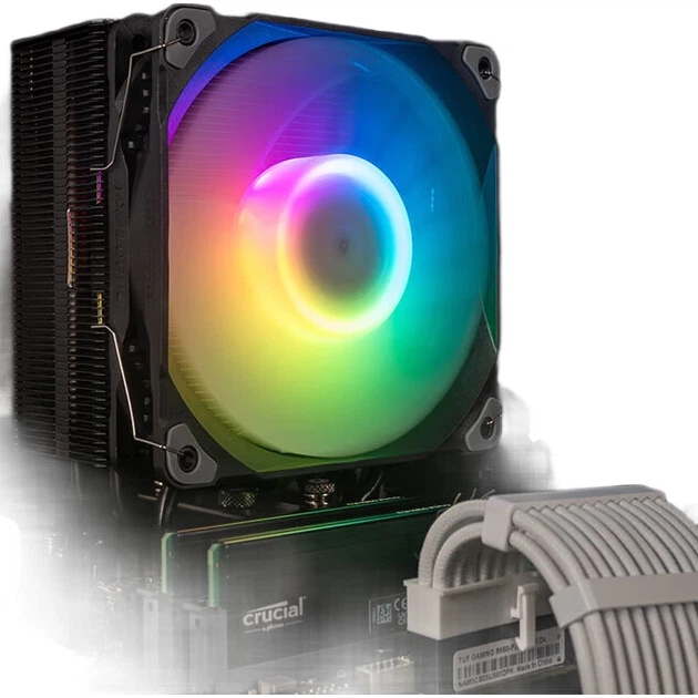 PHANTEKS Polar S5 Single Tower Anti-Gravity 5 Heat Pipe Air Cooler CPU Cooler (120mm High Airflow ARGB Fans / High-Performance Thermal Paste / Heat Spreader / Noise-Shocked) - Фото 1 PHANTEKS Polar S5 Single Tower Anti-Gravity 5 Heat Pipe Air Cooler CPU Cooler (120mm High Airflow ARGB Fans / High-Performance Thermal Paste / Heat Spreader / Noise-Shocked) - изображение 1