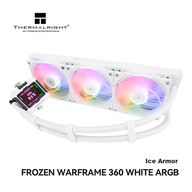 Рідинний кулер для процесора Thermalright FROZEN WARFRAME 360 WHITE ARGB з IPS LCD-дисплеєм FW360 WHITE ARGB - зображення 4