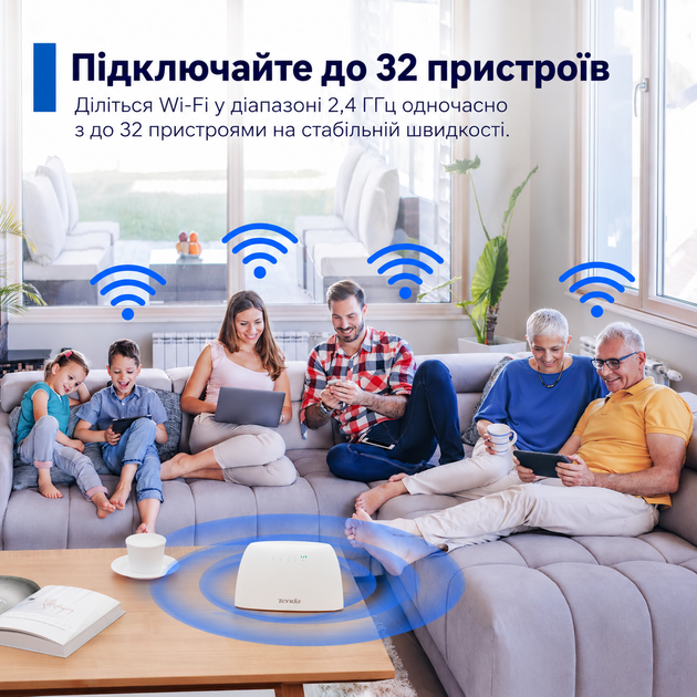 Маршрутизатор Tenda 4G03 N300 LTE Cat.4 2.4 ГГц (102440981) - Уцінка - Фото 3 Маршрутизатор Tenda 4G03 N300 LTE Cat.4 2.4 ГГц (102440981) - Уцінка - зображення 3