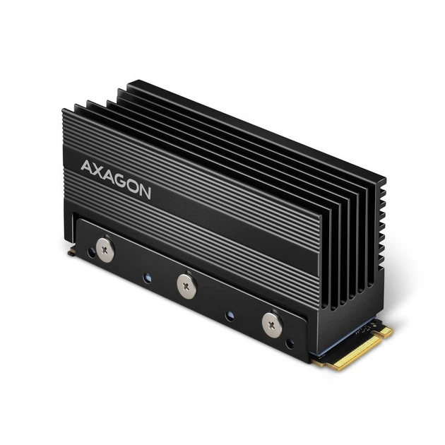 Радіатор Axagon для диска M.2 SSD CLR-M2XL Black 326547 - Фото 1 Радіатор Axagon для диска M.2 SSD CLR-M2XL Black 326547 - зображення 1