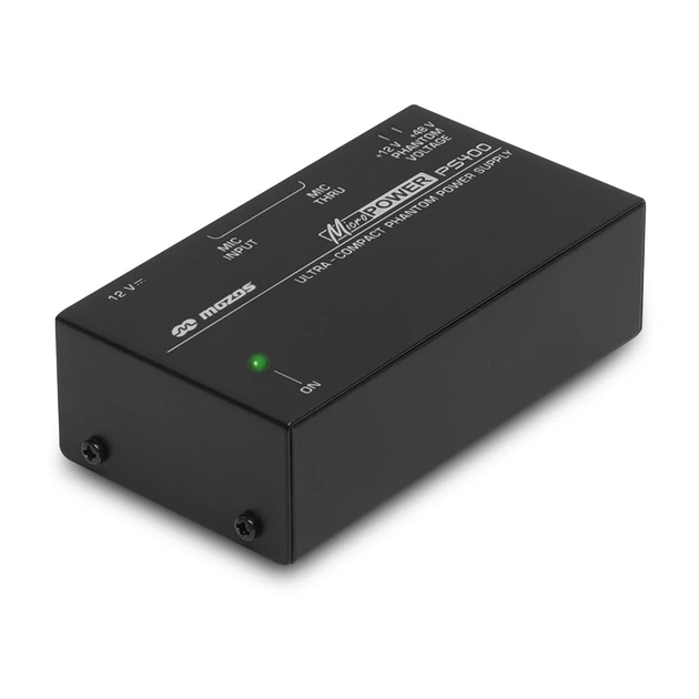 Блок фантомного живлення 12/48 В для XLR-мікрофонів Mozos PS400 - Фото 2 Блок фантомного живлення 12/48 В для XLR-мікрофонів Mozos PS400 - зображення 2