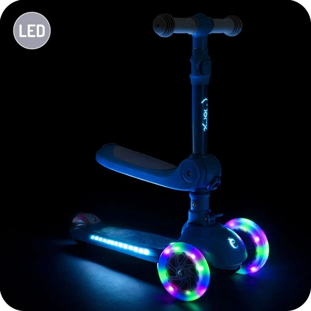 Самокат 2в1 MoMi DEBE с сиденьем и LED подсветкой колес розовый - изображение 5