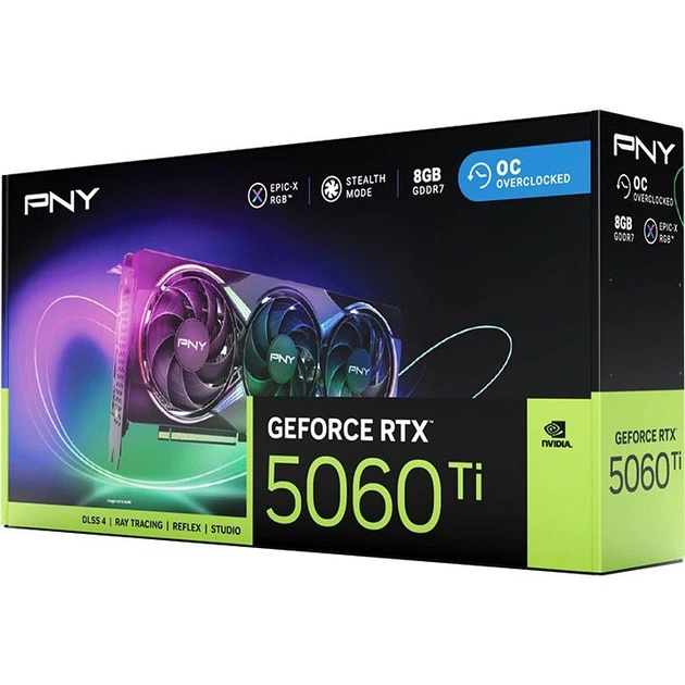 Видеокарта PNY GeForce RTX 5060 Ti 8GB EPIC-X RGB OC Triple Fan (VCG5060T8TFXXPB1-O) EU [181538] - изображение 10