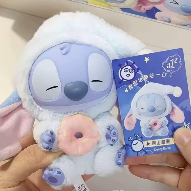 Брелок Стич Labubu 15 см в коробке-сюрпризе Eat Something Before Sleep • Коллекционная фигурка-аксессуар - изображение 8