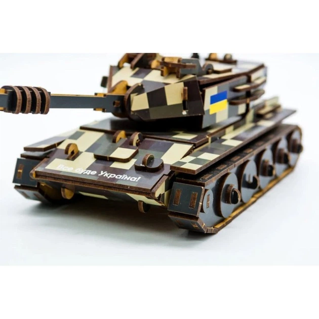 Дерев'яний 3D конструктор Танк 162-0074, 162 деталі - зображення 5
