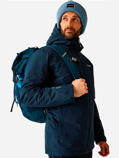 Куртка демисезонная с капюшоном мужская Regatta Thornridge RMP437-540 L Синяя (5063516130383) - Фото 4 Куртка демисезонная с капюшоном мужская Regatta Thornridge RMP437-540 L Синяя (5063516130383) - изображение 4