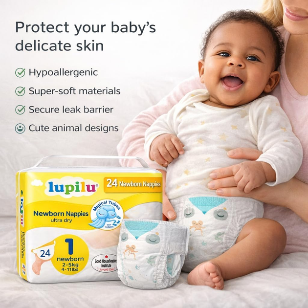 Підгузники для новонароджених Lupilu Ultra Dry 1 (2-5кг) 24шт. - зображення 3