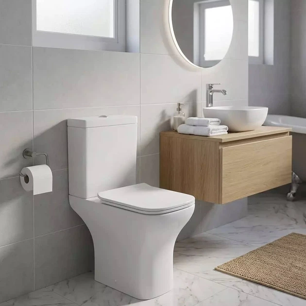Унітаз компакт підлоговий Devit Basic з кришкою soft close, білий (3590021) - изображение 4