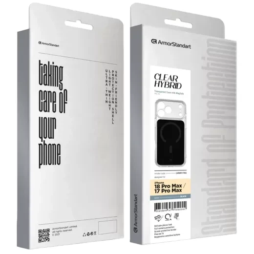 Чохол ArmorStandart Clear Hybrid MagCase Black для iPhone 18 Pro Max | 17 Pro Max (ARM91786) - Фото 3 Чохол ArmorStandart Clear Hybrid MagCase Black для iPhone 18 Pro Max | 17 Pro Max (ARM91786) - зображення 3