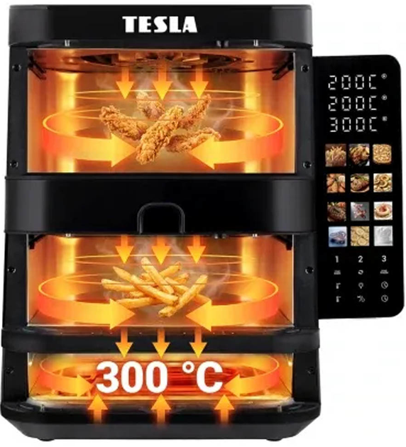 Мультипіч Tesla AirCook TrioZone Q636 XXL (AIRCKTZQ636XXLBLK) - зображення 3