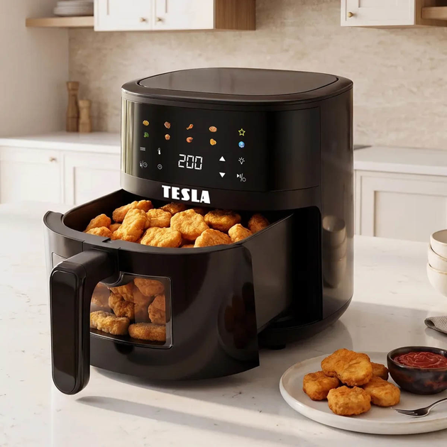 Frytkownica beztłuszczowa Tesla AirCook Q45 Pro (AIRCKQ45PROBLK) - obraz 5
