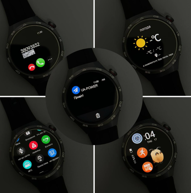 Смарт-часы Smart Watch GM2 Pro с 2мя ремешками Черные - Фото 8 Смарт-часы Smart Watch GM2 Pro с 2мя ремешками Черные - изображение 8