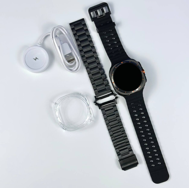 Смарт-часы Smart Watch Kalobee America SK7 Ultra AMOLED 1.5" с 2 ремешками Черний - изображение 4