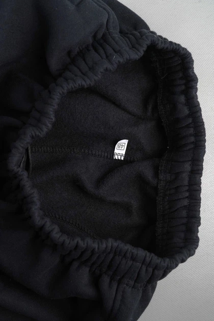 Зимние теплые мужские спортивные штаны черные с начесом Stone Island с манжетами (449726) 2XL - изображение 3