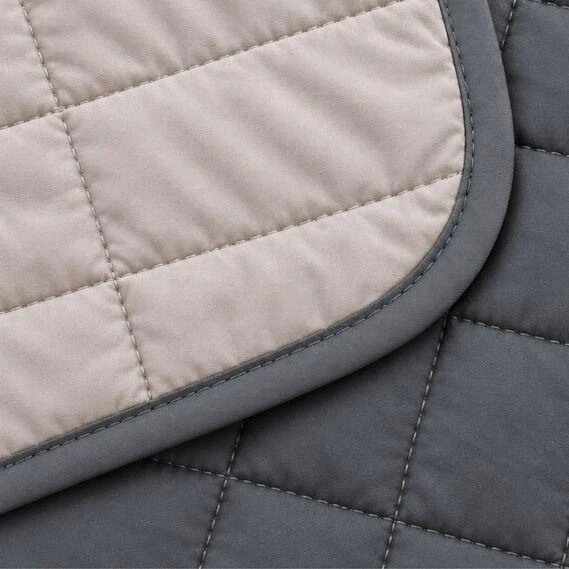 Покривало двостороннє Stone Gray IDEIA 220х240 см, мікрофібра т/сіре/сіре 5289472 - Фото 3 Покривало двостороннє Stone Gray IDEIA 220х240 см, мікрофібра т/сіре/сіре 5289472 - зображення 3