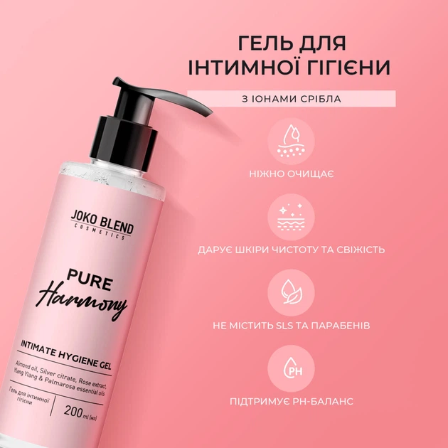 Гель для интимной гигиены с ионами серебра Joko Blend 200 мл 4823109400689 - изображение 4