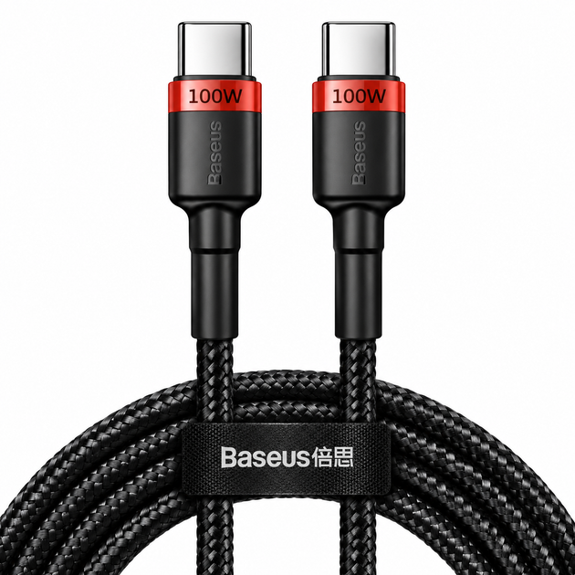 Кабель Baseus Cafule Flash Charging USB Type-C to Type-C PD 100W 2 м - Фото 1 Кабель Baseus Cafule Flash Charging USB Type-C to Type-C PD 100W 2 м - изображение 1