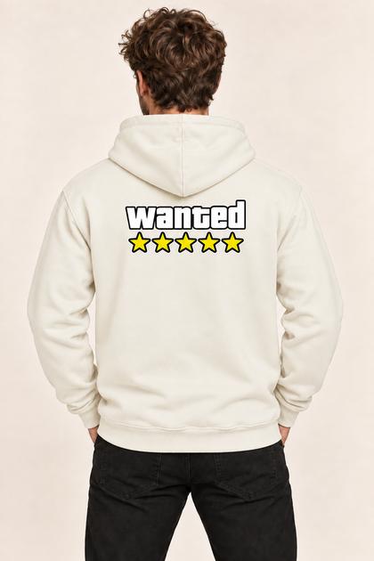 Худі унісекс GTA WANTED з п'ятьма зірками, принт спереду та ззаду, на флісі, M - Фото 2 Худі унісекс GTA WANTED з п'ятьма зірками, принт спереду та ззаду, на флісі, M - изображение 2