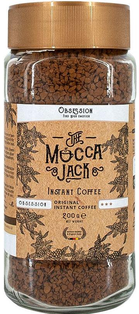 Кофе растворимый сублимированный The Mocca Jack Obsession 200 г в стеклянной банке - Фото 1 Кофе растворимый сублимированный The Mocca Jack Obsession 200 г в стеклянной банке - изображение 1