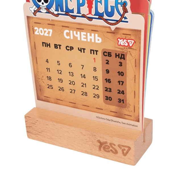 Календарь настольный формовой на подставке 2027 YES One Piece 270283 12.5х27.5 см 5289996 - Фото 4 Календарь настольный формовой на подставке 2027 YES One Piece 270283 12.5х27.5 см 5289996 - изображение 4