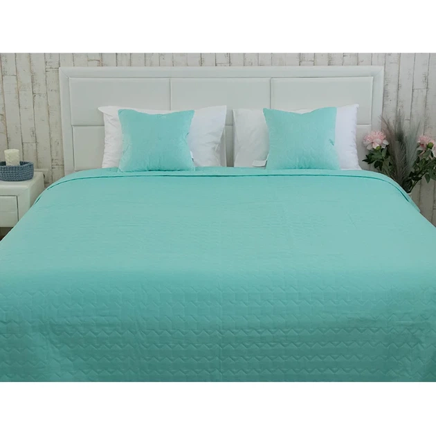 Двустороннее покрывало Руно Velour Tiffany зигзаг 150х220 см мятное - Фото 8 Двустороннее покрывало Руно Velour Tiffany зигзаг 150х220 см мятное - изображение 8