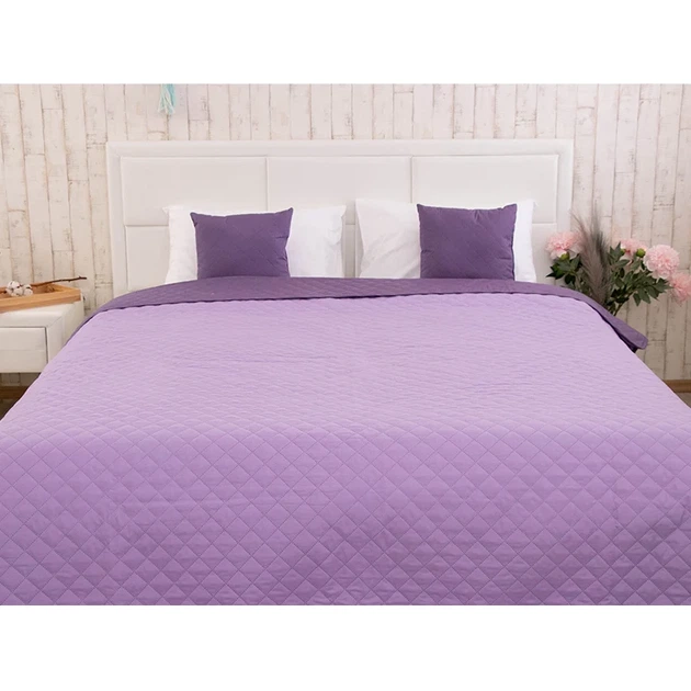 Двустороннее декоративное покрывало Руно Violet 220х240 см фиолетовое - изображение 9
