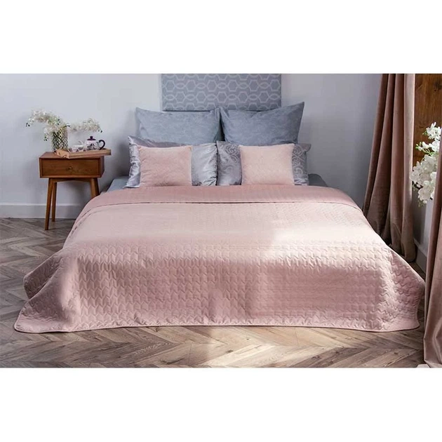Покрывало декоративное двустороннее Руно Velour Apricot 150х220 см персиковое - изображение 4