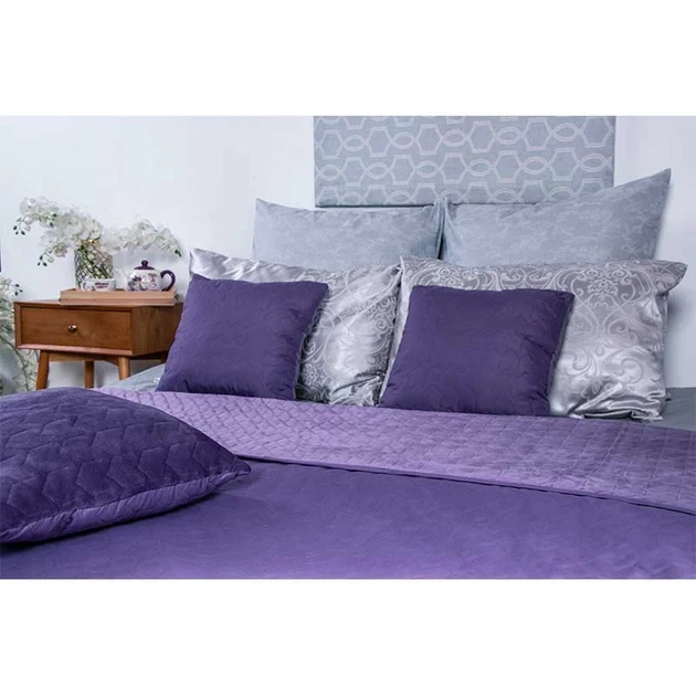 Двустороннее декоративное покрывало Руно Velour Violet 150x220 см фиолетовое - Фото 6 Двустороннее декоративное покрывало Руно Velour Violet 150x220 см фиолетовое - изображение 6