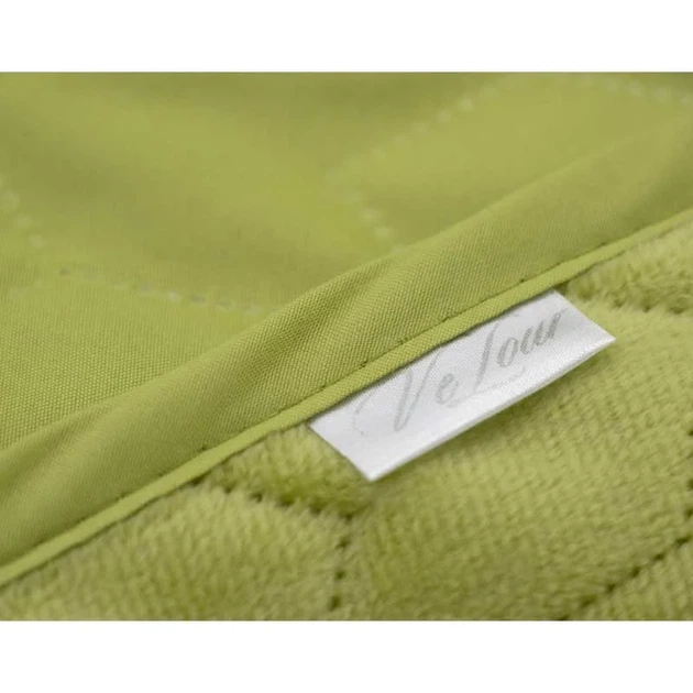 Двустороннее декоративное покрывало Руно Velour Green banana зигзаг 150х220 см - Фото 11 Двустороннее декоративное покрывало Руно Velour Green banana зигзаг 150х220 см - изображение 11