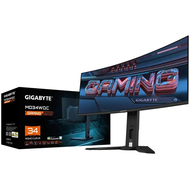 Монітор 34" Gigabyte MO34WQC2 Gaming Monitor (MO34WQC2 Gaming Monitor) - Фото 6 Монітор 34" Gigabyte MO34WQC2 Gaming Monitor (MO34WQC2 Gaming Monitor) - зображення 6