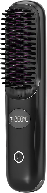 Беспроводная щетка-выпрямитель для бороды BRAVION T8, 160–200°C, MCH, ионизация, LCD-дисплей, Type-C - изображение 2