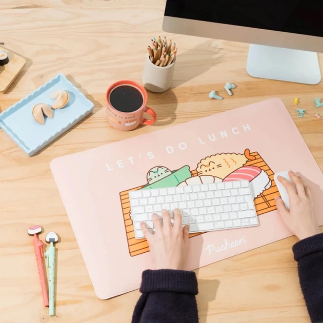 Мат на стол Pusheen Sushi Roll из экокожи XXL 60x35 см (MGGEPU06) - изображение 4