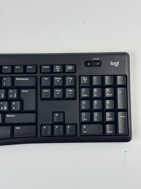 Комплект (мембранная клавиатура, оптическая мышь) Logitech MK270 Wireless Combo Black (беспроводной, USB-приёмник, итальянская раскладка) (920-004512) - Б/У - Фото 8 Комплект (мембранная клавиатура, оптическая мышь) Logitech MK270 Wireless Combo Black (беспроводной, USB-приёмник, итальянская раскладка) (920-004512) - Б/У - изображение 8