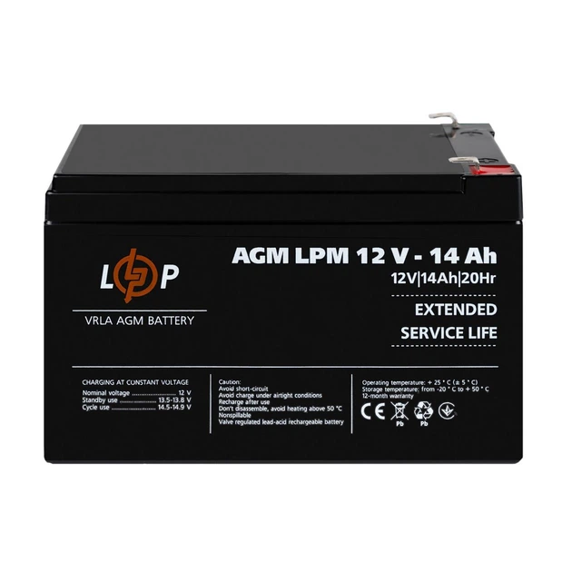 Аккумулятор AGM LPM 12V - 14 Ah - изображение 2