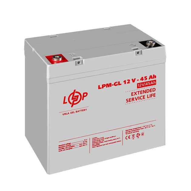 Акумулятор гелевий LPM-GL 12V - 45 Ah - зображення 8