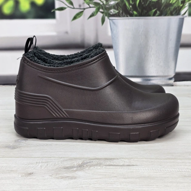 Галоши мужские пена с мехом зимние шоколадного цвета Dago Style 43р (27,5 см) 6173 - Фото 3 Галоши мужские пена с мехом зимние шоколадного цвета Dago Style 43р (27,5 см) 6173 - изображение 3