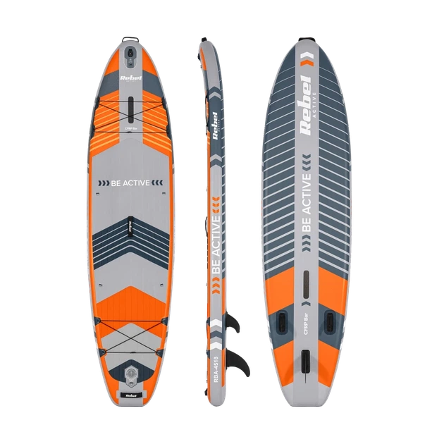 Доска SUP надувная Rebel Active PRO RBA-4518 335x84x15 см Orange (5901890127486) - изображение 2