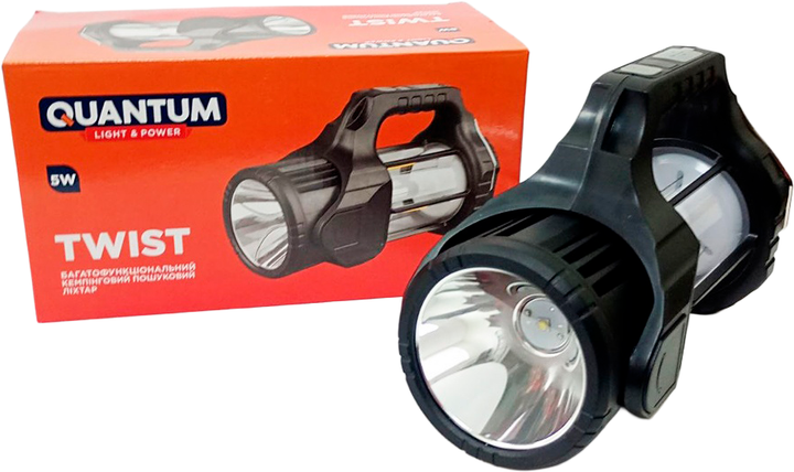 Ліхтар кемпінговий пошуковий акумуляторний Quantum QM-FL3032 TWIST 5W LED+COB+Filament з функ. Power Bank (0793254402828) - Фото 9 Ліхтар кемпінговий пошуковий акумуляторний Quantum QM-FL3032 TWIST 5W LED+COB+Filament з функ. Power Bank (0793254402828) - зображення 9