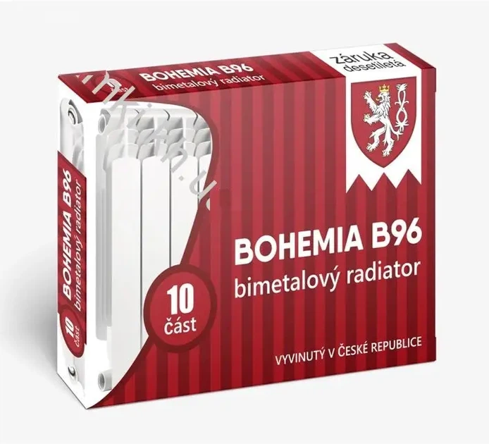 Радіатор біметалевий Bohemia B96 178Вт 500*96 мм. 10 секцій - изображение 2