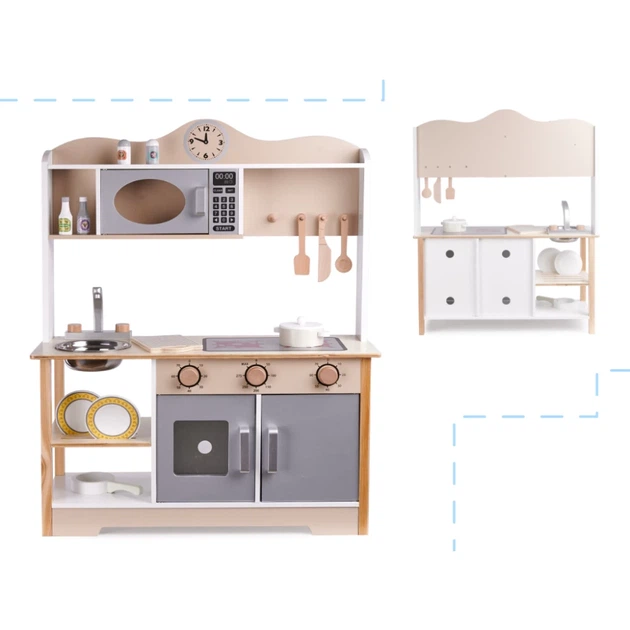 Кухня для детей деревянная LULILO MDF KUKETO с аксессуарами 85 см (5903039727663) - изображение 4