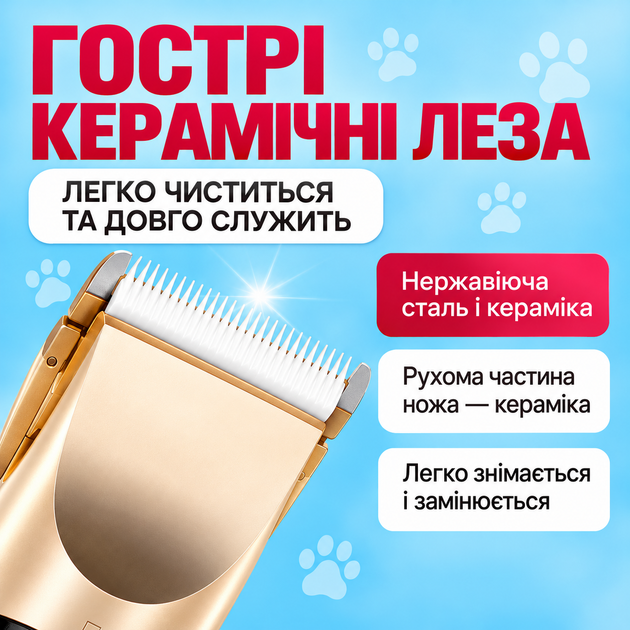 Машинка для стрижки животных Профессиональная бесшумная машинка для стрижки собак или кошек Беспроводной триммер для животных Машинка для груминга Kayfovo C6 - Фото 3 Машинка для стрижки животных Профессиональная бесшумная машинка для стрижки собак или кошек Беспроводной триммер для животных Машинка для груминга Kayfovo C6 - изображение 3