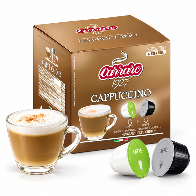 Кава в капсулах Carraro Dolce Gusto Cappuccino 16 шт - зображення 4