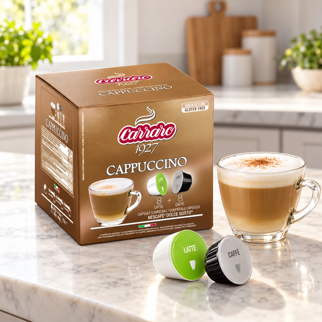 Кава в капсулах Carraro Dolce Gusto Cappuccino 16 шт - зображення 5