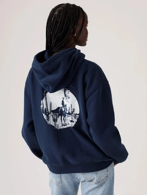 Худі тепле жіноче Levi`s 454000186 2XL Синє (1162960384) - зображення 3