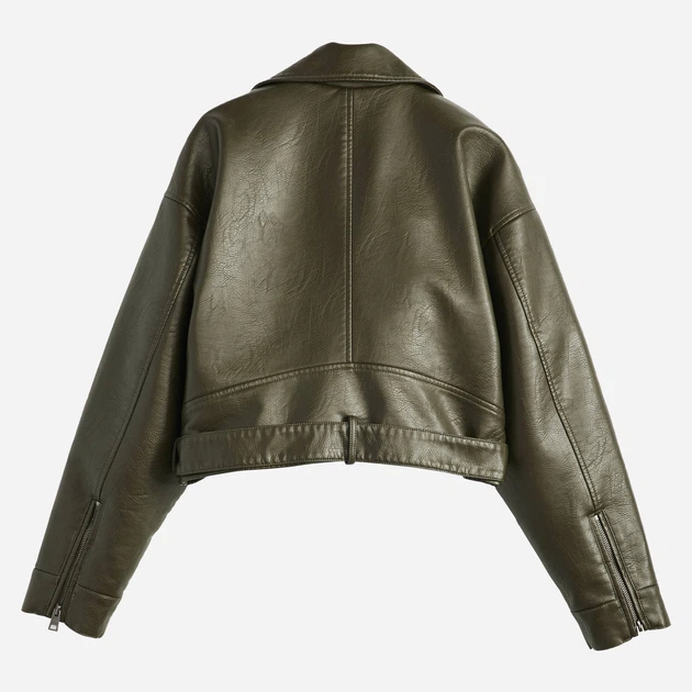 Куртка зі штучної шкіри жіноча Levi`s 659116765 XL Зелена (1159863565) - Фото 4 Куртка зі штучної шкіри жіноча Levi`s 659116765 XL Зелена (1159863565) - зображення 4